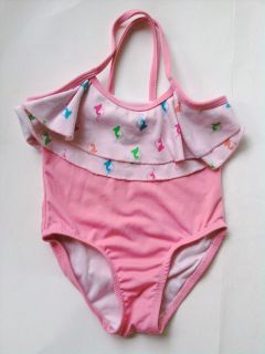 Baby Phat Girlz Girls 2T Bathing Suit Pink Ruffles Cat