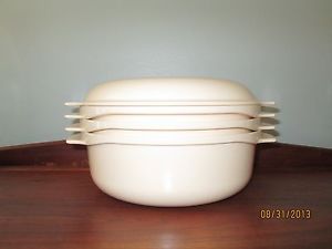 4 pc Vintage Tupperware Microwave Stack Round Cookware Stack 2192 2193 2194  2210