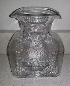 Clear Blenko Water Pitcher Decanter Double Spout