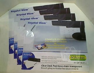 Pack Of 4 Artistic 6040m Krystal View Microban Clear Desk Pads 19