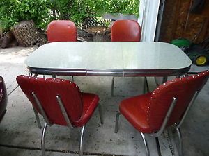 arvin metal chrome dinette set