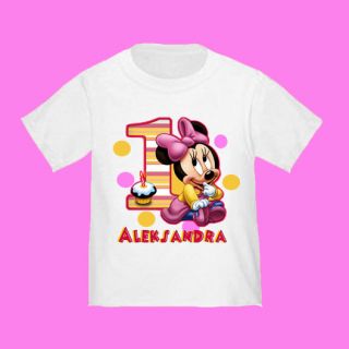 Baby Minnie Mouse 1st Birthday T Shirt Personalized Gift