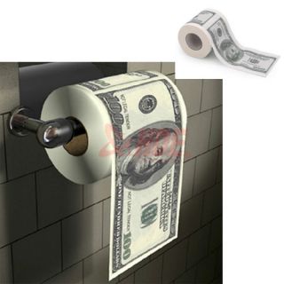 New One Hundred Dollar Bill Toilet Paper Novelty Fun $100 TP Money Roll Gag Gift