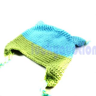 Cute Toddler Baby Girls Boys Owls Animal Crochet Knit Woolly Cap Ear Pigtail Hat