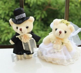 Love's Gifts Couple of White Wedding Teddy Bear Stuffed Animals Wedding Gifts