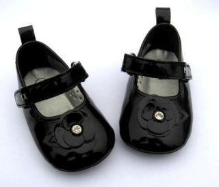 Baby Girl Black Mary Jane Patent Party Shoes Infant Crib Sandals US Size 1 2 3