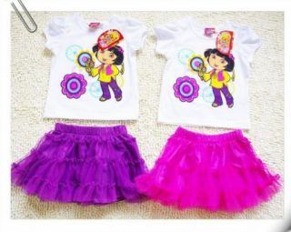Girls Kids Dora SZ1 5Y Costume Summer Dress Tutu Skirt Outfit Clothes Free SHIP