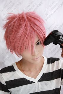 Soul Eater Crona Cosplay Wig Pink Short Spike Day Use Costume Party coser Hair