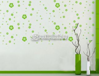 Green Pretty Flower Removable Wall Decor Sticker Art DIY Home wallpaper B98B