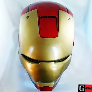 Ships Free Iron Man Open Face Lighted Eyes Helmet Painted Scale 1 1 New Hero
