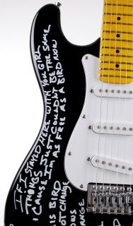 Lynyrd Skynyrd Autographed Guitar w Lyrics JSA