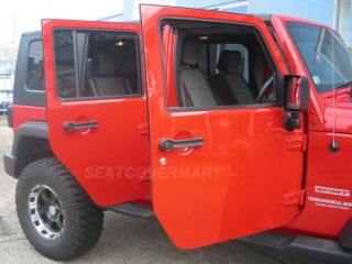 Jeep Wrangler Unlimited JK 2007 10 Neoprene Full Set Seat Cover 4 Dr Charcoal No
