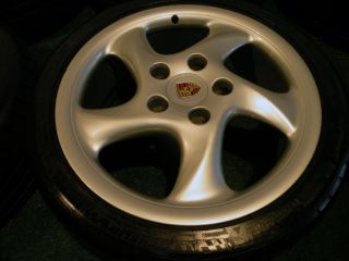 18" Factory Porsche Carrera Wheels 911 Narrowbody 993 996 997 Tires C2 C4