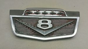 1965 1966 Ford Truck F100 V8 Hood Emblem Trim Badge F250 F350