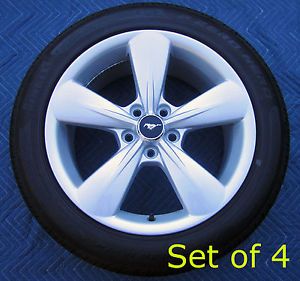 Set 4 2013 Mustang GT 18" Stock Factory Wheels Rims Tires Pirelli 235 50 18