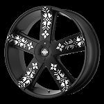 22 inch Black Rims Wheels Chrysler 300 Dodge Charger Magnum AWD 5x1115 KMC 5 Lug