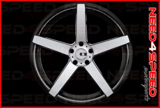 22" XO Miami Brushed Black Concave Wheels 22x10 5 Rims Fits Range Rover Sport