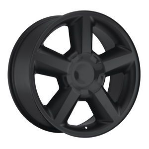 22" 22x10 Tahoe Black Chevy 1500 SS Silverado Wheels Rims Tires Set Package