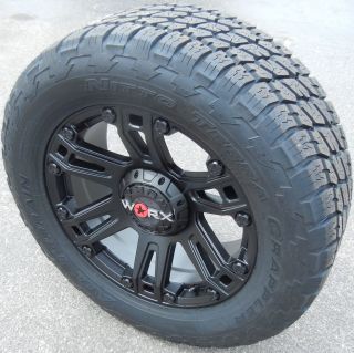 20" Black Worx Beast Wheels Rims Nitto Terra Grappler Tires Chevy Tahoe Ford GMC