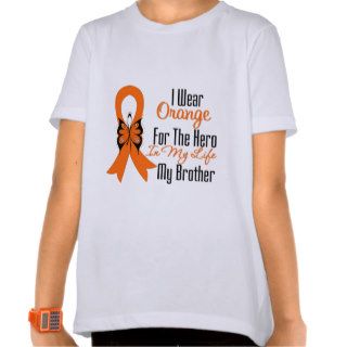 Leukemia Orange Ribbon Hero My Brother Shirt