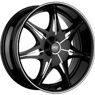 Status Crown 22 Black Wheel / Rim 6x5.5 with a 30mm Offset and a 106 Hub Bore. Partnumber S828MM6M15N106: Automotive