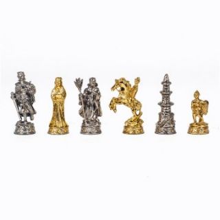 WE Games Pewter Medieval Chessmen   2.74 in. King   Chess Pieces