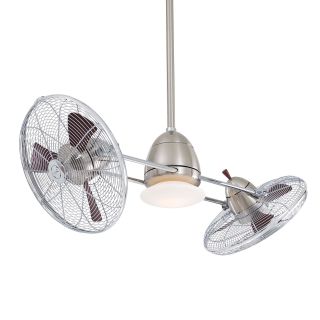 Minka Aire F602 BN/CH Gyro 42 in. Indoor Ceiling Fan   Brushed Nickel with Chrome   Ceiling Fans