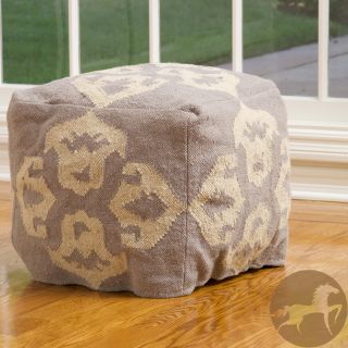 Christopher Knight Apache Grey And White Wool Pouf Ottoman (Grey and whiteStyle ModernDimensions 16 inches high x 18 inches wide x 18 inches deep )