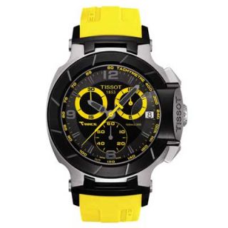 Mens Tissot T Race Chronograph Watch with Black Dial (Model