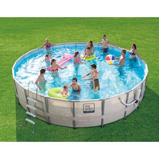 Pro Series  22 ft. x 52 in. Frame Pool with Mosaic Printing Deluxe Kit