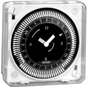 Intermatic MIL72EQTUZH 24 Timer Switch, 24V 24 Hr. Flush Mount   Manual Override w/Battery Backup