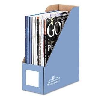 Bankers Box Decorative Magazine Files, Cornflower Blue, Letter 6 Pack 