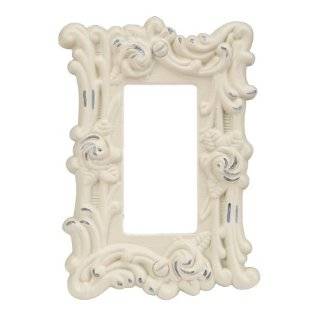 Cast Iron Antique White Double Switchplate Cover 