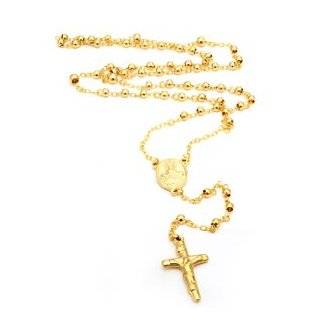  Iced Out Gold beads Hip Hop 36 Rosary Necklace Gold #5 Jewelry