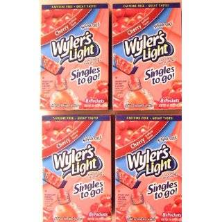 Wylers Light Cherry Singles to Go (8 packets each box) FOUR BOXES