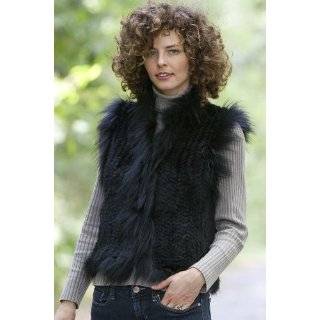 25 Sculptured Fox Fur Vest Made in USA: Clothing
