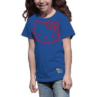   Jayhawks Hello Kitty Pom Pom Girls Crew Tee Shirt: Sports & Outdoors