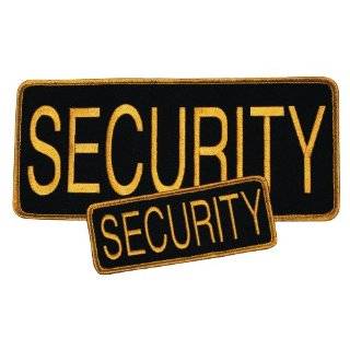 SECURITY Large Uniform Jacket Back Patch 11 x 4 with 3 High WHITE 
