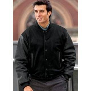 Big Mens Wool and Leather Letterman Jacket by Port Authority® (Big 