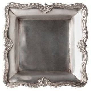  Round Pewter Tray with Beaded Edge