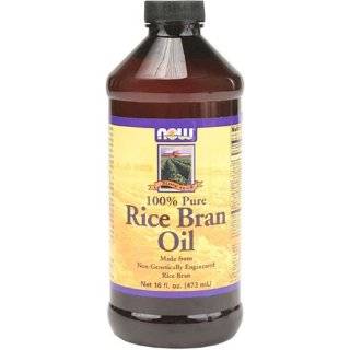 NOW Foods Rice Bran Oil, 100% Pure, 16 Ounce Bottle (Pack of 4)