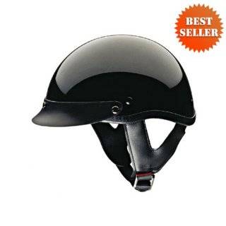 HCI 100 Black Motorcycle / Scooter Half Helmet (Medium)