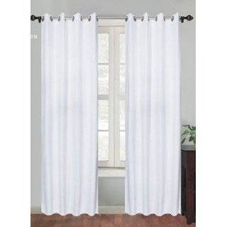 Indo White Tab Top Sari Sheer Curtain (43 in. x 84 in.):  