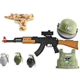   Walkie Talkie, Toy Friction MP5, 3 Realistic Toy Grenades, Stainless